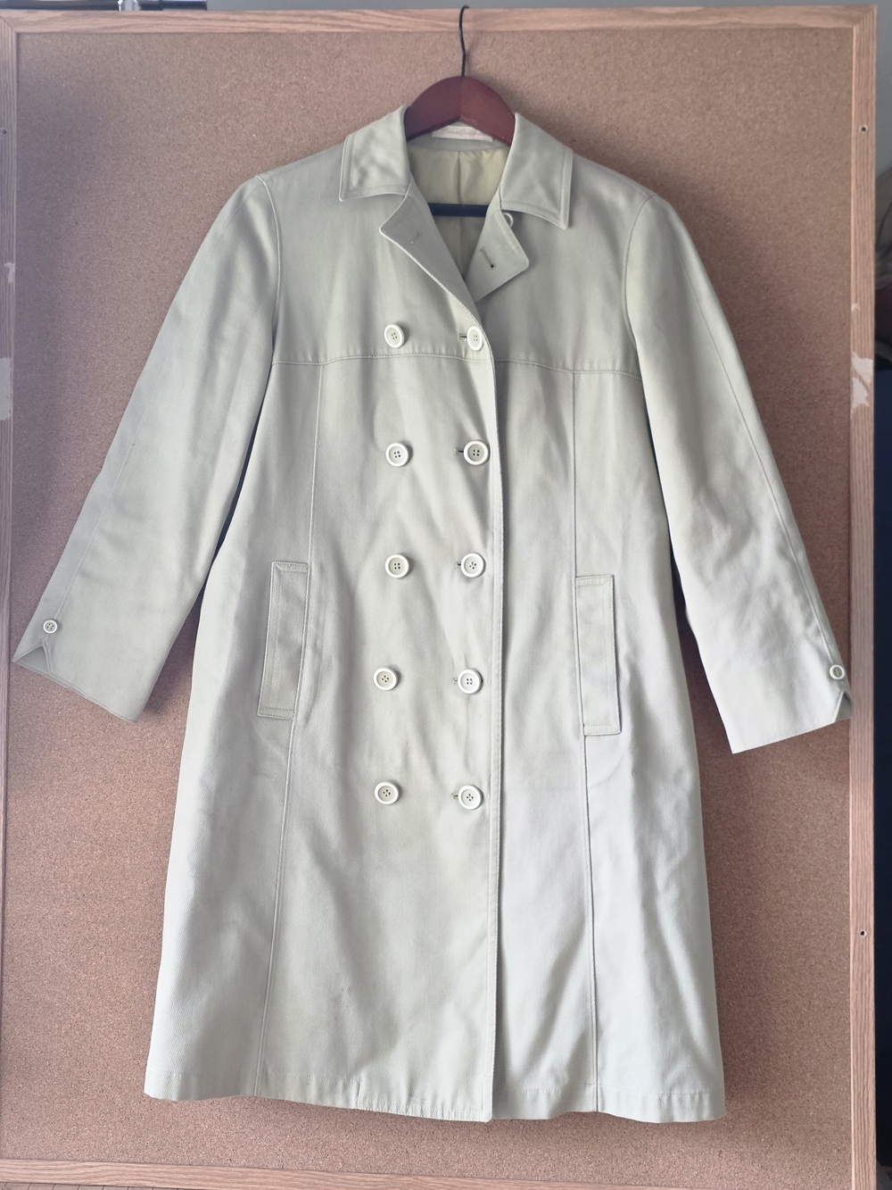 Misty Harbor LTD Vintage  Lined Double‑Breasted Trench Raincoat Beige Size LG
